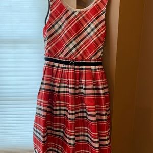 Girls plaid red and black Holiday dress